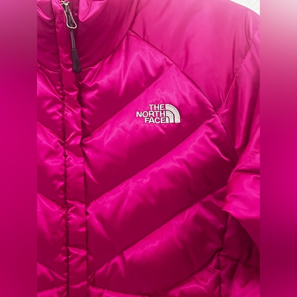 Women’s NorthFace 550 Chevron Puffer Jacket- Pink-‎ Size Small G16 - Picture 6 of 10